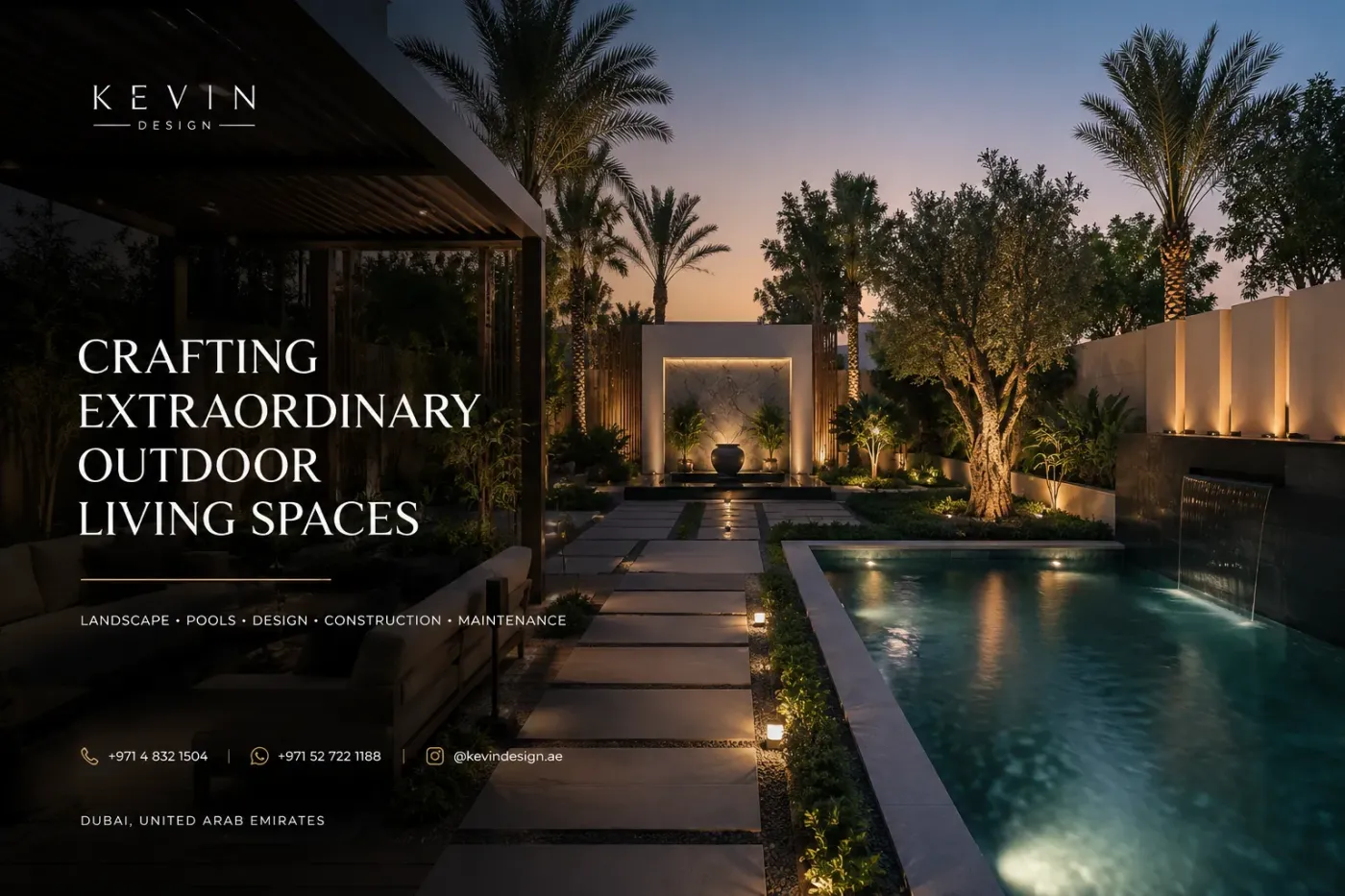 Kevin Design — Premium Digital Presence for a Dubai Outdoor Living Studio