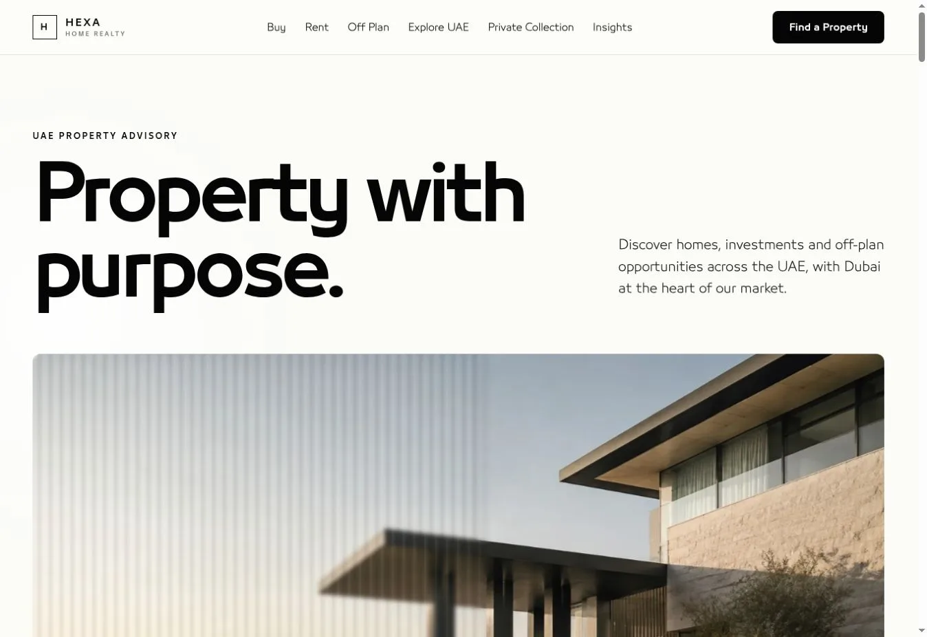 HEXA HOME REALTY — موقع لاكتشاف العقارات والاستشارات العقارية