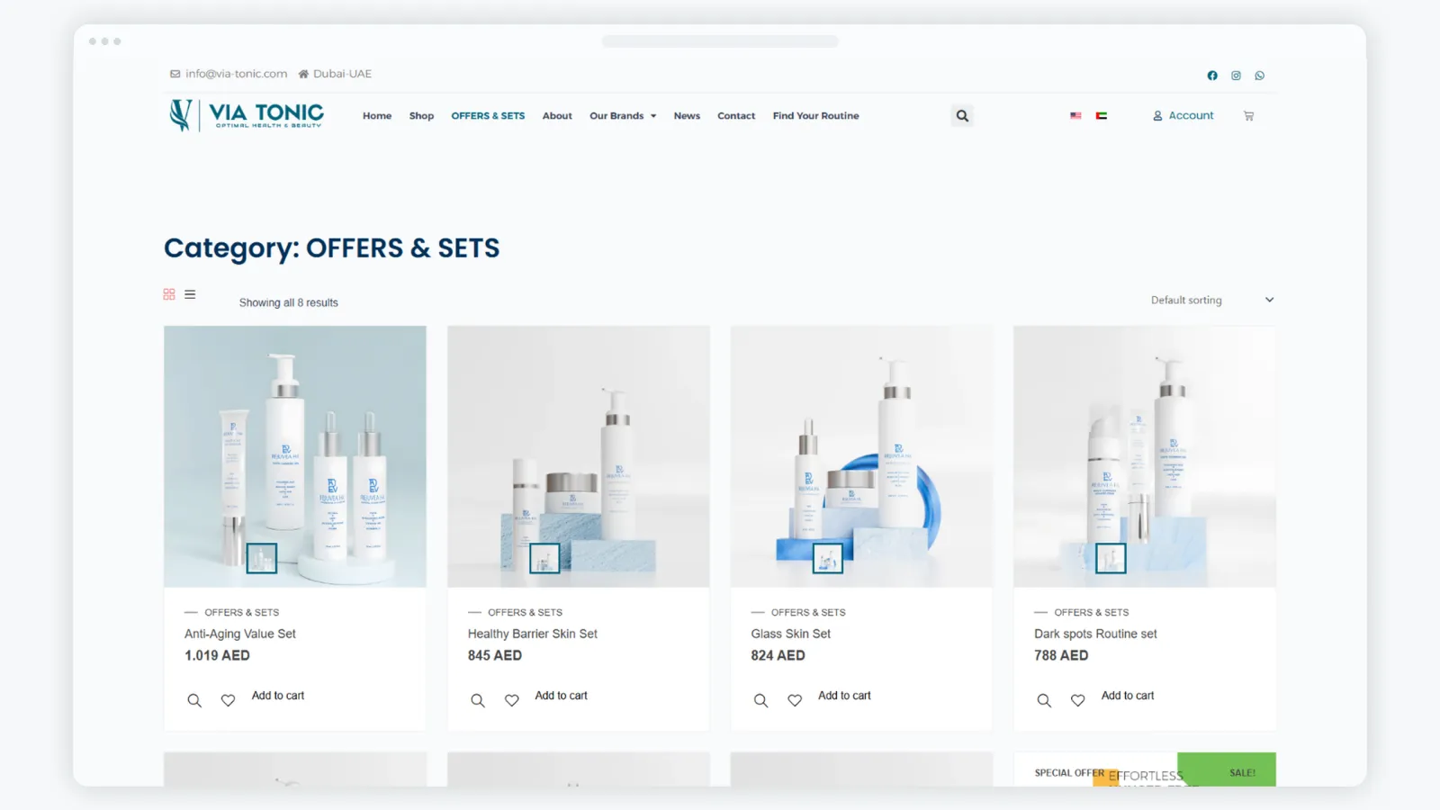 Dedicated offer and bundle pages designed to promote product combinations and increase shopping intent.