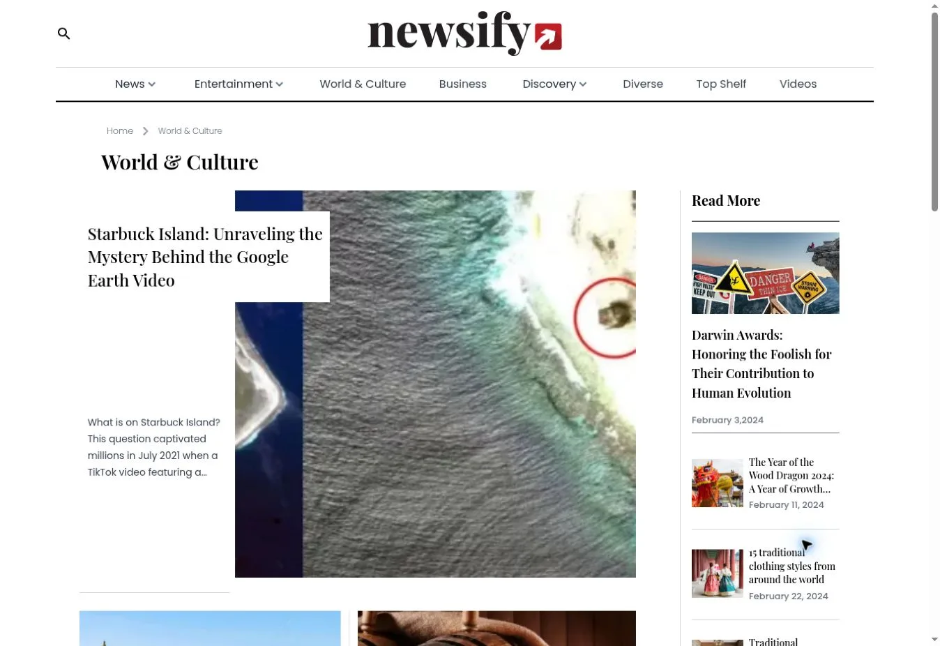 Newsify — موقع أخبار ونشر تحريري باللغة الإنجليزية