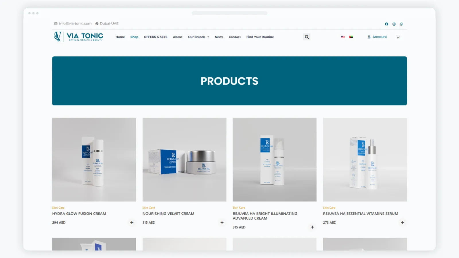 A clean WooCommerce product listing with structured categories, pricing, and consistent product presentation.