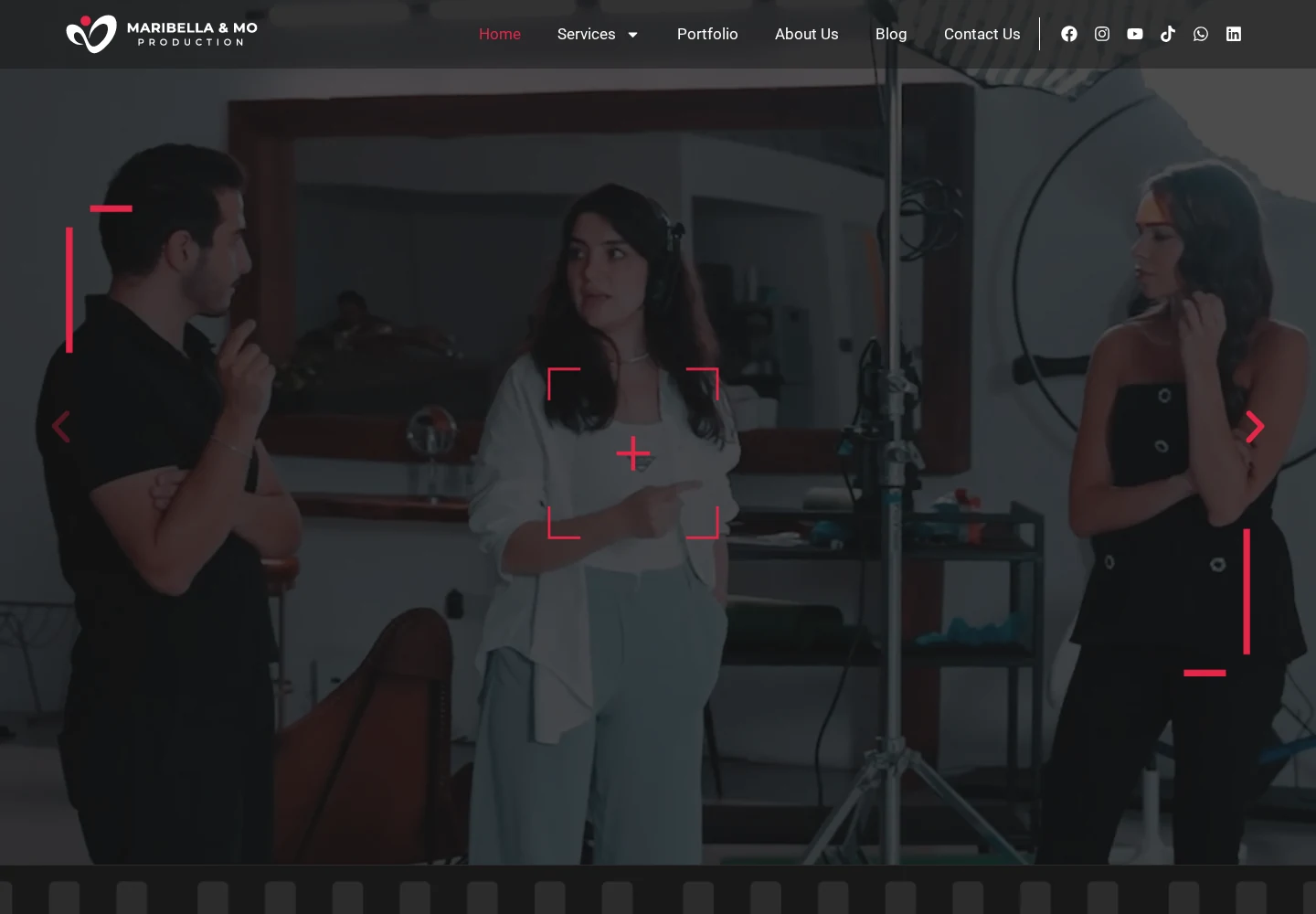 Maribella & Mo homepage on desktop