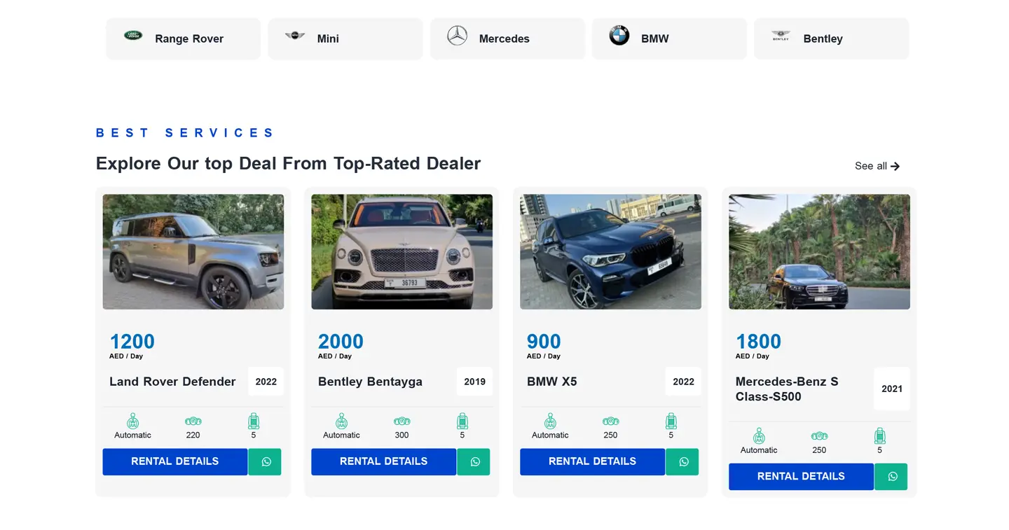 Designing LimoDubai’s Car Rental Website: UI/UX & Development